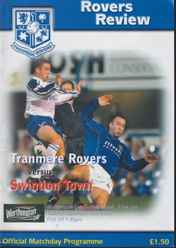 Tranmere Rovers v Swindon Town Match Programme 2000-09-19